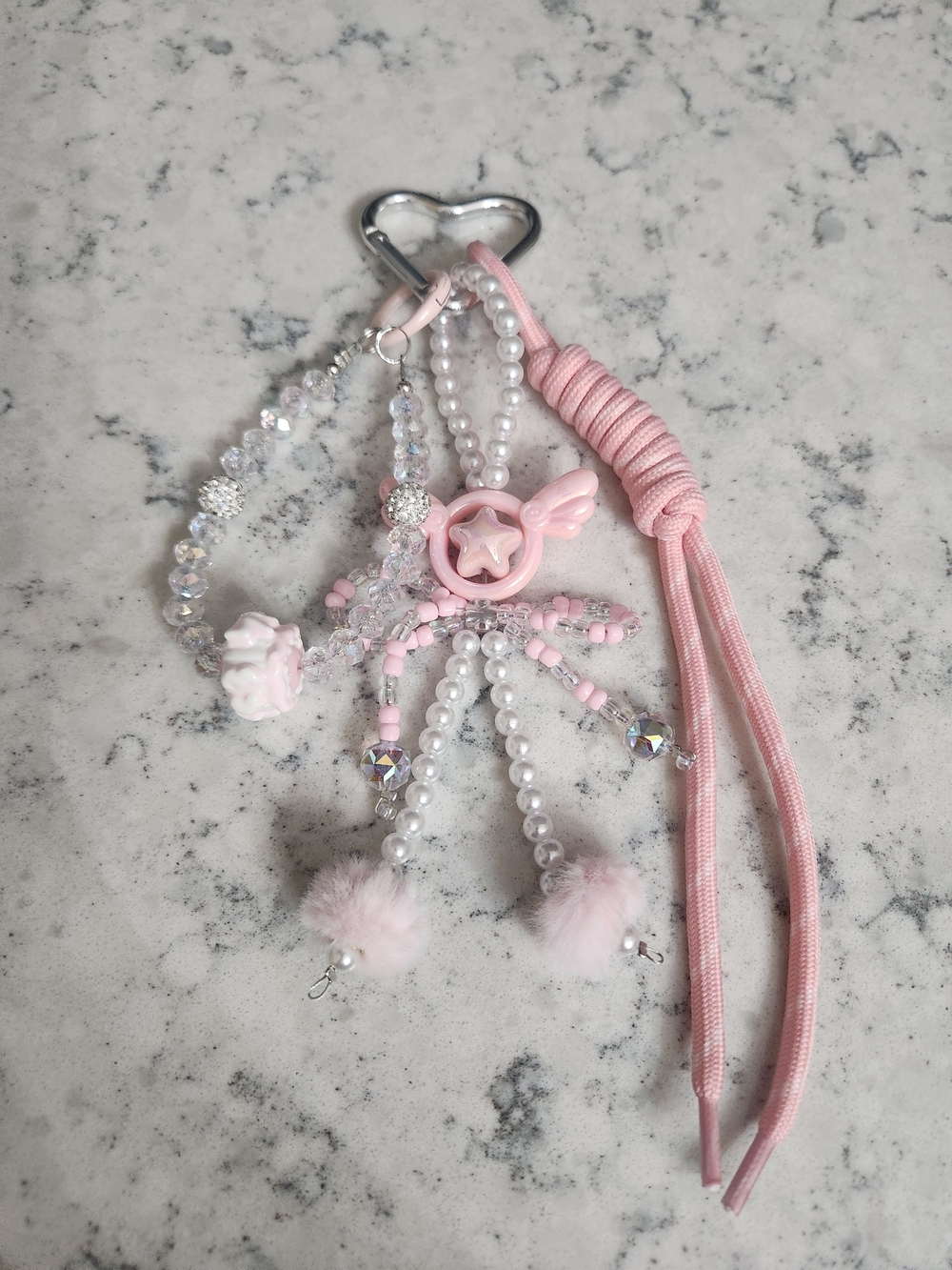 NEW!! Pink Tassel Keychain